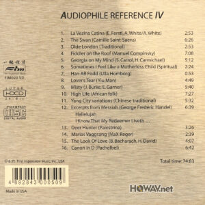 Various – Audiophile Reference IV ( 一聽鐘情 FIM HDCD 24-Bit ) (WAV/24/44.1/1.12GB)