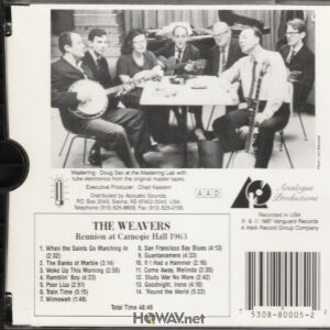 The Weavers – Reunion At Carnegie Hall 1963 (Analogue Productions 24kt GOLD 金碟) GOLD LIMITED EDITION (WAV/16/44.1/506MB)