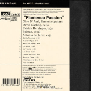 Gino D'Auri – Flamenco Passion (FIM 一聽鐘情 XRCD2) Silver Ring CD 银圈 (WAV/16/44.1/562MB)